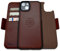 dreem Fibonacci Wallet Case for iPhone 14 & iPhone 16e Case Wallet | 3-in-1 Magnetic Detachable Vegan Leather Cover with Built-In Kick-Stand, RFID Blocking Card Holder, MagSafe Compatible [Coffee]