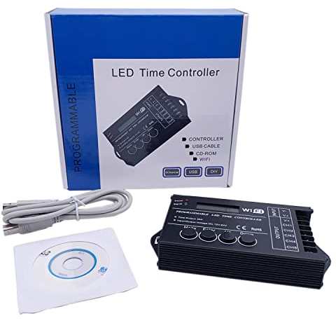Zeit Programmierbare RGB LED Controller TC420 TC421 WiFi DC12V 24V 5 Kanal Ausgang 20A Gemeinsame Anode Programmierbare LED Controller (TC421 WiFi)