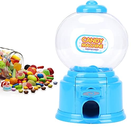 Distributeur de Bonbons, Mini Distributeur de Bonbons, Mini boîte de dépôt d'argent, Distributeur Automatique de Bonbons Mignons Bonbons Machine de Stockage de Bonbons Machine à gommes(Bleu)