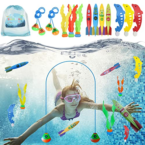 Komicea Tauchspielzeug für Kinder, Pool Spielzeug Tauchbogen Tauchringe Tauchspielzeug, Wasserspielzeug Outdoor Schwimmbad Spielzeug, Poolparty Geschenk für Kinder Jungen Mädchen