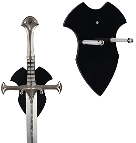 HHUXIUE Sword Holder Wall mounted sword rack Axe Holder Sword Hangers for Wall Sword Holder Display Axe Vertical Display and Decoration (Black 1 set)