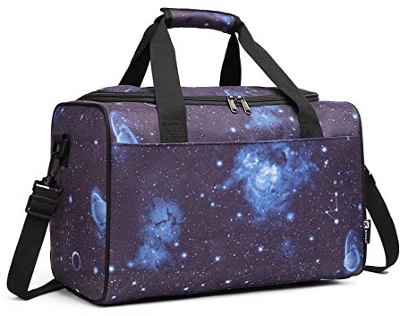 KONO Handgepäck 40x20x25 für Ryanair Handgepäck Tasche für Flugzeug Reisetasche Gepäck Weekender Große Maximal Handgepäck für Herren und Damen mit Schultergurt (Galaxie Blau)