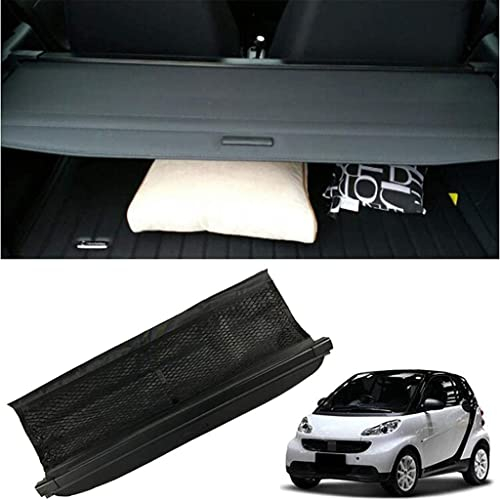 HOWENG Auto Einziehbare Hintere Kofferraum Hutablage,für Smart Fortwo 2009-2014 Laderaumabdeckung Vorhang Gepäckschirm Kofferraum Rollo Regale Zubehör