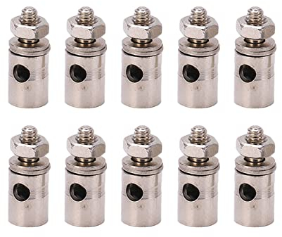 Alomejor 10PCS RC Schubstange Stecker Adapter Edelstahl 1,8mm Servo Stange Anschlüsse für RC Modell Flugzeug
