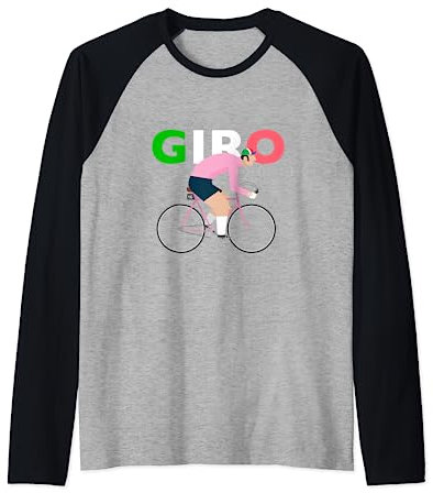 Maglia Rosa I Ciclismo I Bici I Giro I Italia Maglia con Maniche Raglan