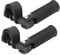 Repose-pieds de Moto, Paire de Repose-pieds de Moto pour Repose-pieds pour Moteur 1 Pouce (BLACK)