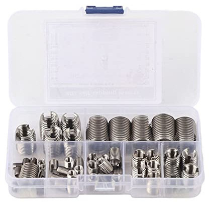Chazcool 50Pcs Thread Inserts for Metal, M3 M4 M5 M6 M8 M10 M12