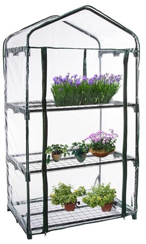 HUNYA Tienda de Invernadero, Invernadero portátil Transparente para Invierno PVC, Invernadero pequeño con protección UV, Piezas y Accesorios duraderos para invernaderos para jardinería, ción