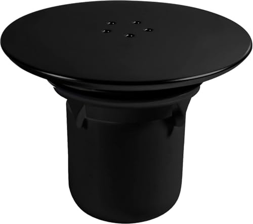 ANBOO PilettaDoccia, Nero 90 mm/115 mm, Cappuccio universale cromato, Sostituzione del coperchio sifone, Flusso rapido
