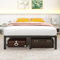 HOMERECOMMEND Kingsize-Bettrahmen aus Metall, 36 cm, 1,5 m, Kingsize-Bett mit Stauraum unter dem Bett, kein Boxspringbett erforderlich, verbesserte Unterstützung, geräuschfrei, Schwarz