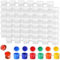 LEXININ 120 Strips 3ml Mini Paint Pots Strips, 720 Pots Small Paint Pots with Lids for Painting Art Craft