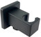 walexo Dusche Duscharmaturen Wandhalterung Deckenhalterung Eckig in Schwarz/Matt (Wandanschlussbogen mit Brausehalter WMB-Q12-S)