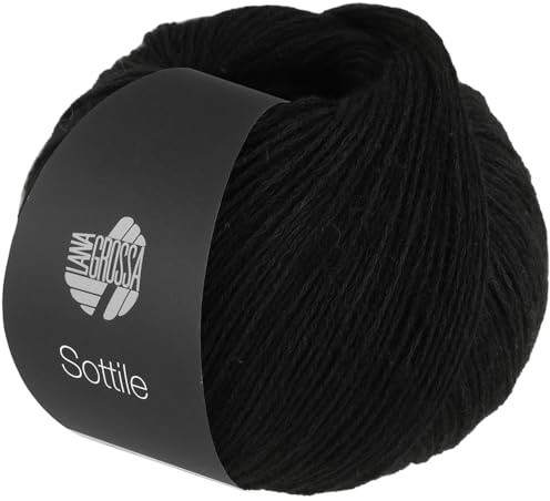 LANA GROSSA Sottile | Zarte Netzgarnstruktur aus Baumwolle, gefüllt mit feinen Merinofasern | Handstrickgarn aus 85% Baumwolle & 15% Schurwolle (Merino) | 50g Stricken & Häkeln | 250m Garn FB18