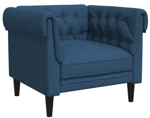 vidaXL Chesterfield-Sessel Blau Stoff