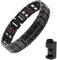 Carreneu 1Pcs Noruion Far-Infrarot-Ionen-Armband Magnetarmband Herren Infrarot Ionen Armband Noruion Far-Infrarot-Ionen-Armband Ihn für Herren Herrenarmband Kommt mit 1 Regler Längenverstellbar