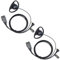 UAYESOK D Form Funkgerät kopfhörer Ohrstöpsel 1 Pin, Einzelstift 2,5mm Walkie Talkie Headset mit PTT Mikrofon für Motorola Talkabout TLKR T42 T62 T80 T82 T92 XT180 T82 Extreme Pmr446 T9 (2 Stück)