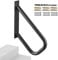 VEVOR Pasamanos de Escalera para Escalones Exteriores 480 mm Barandilla de Seguridad Montado en Pared para 1-2 Escalones Acabado Negro Mate para Personas Mayores, Embarazadas, Discapacitadas