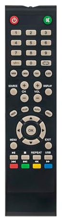 AULCMEET Telecomando di Ricambio Compatibile con Hannspree HL320UPB Monitor LCD LED VGA Hdmi da 32 pollici