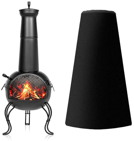 SXZAGZR Chiminea Cover I Terrassenofen Abdeckung I Large Schutzhülle I Terrassenofen Abdeckung I Feuerstellenabdeckungen I Schutzabdeckung Für Holzbefeuerte Öfen (122x61x21cm)