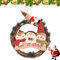 Weihnachtskranz Schneemann, 30cm Weihnachtsdeko Girlande Elch, Weihnachtskranz Türkranz Außen Deko, Schneemann Adventskranz, Geeignet für Weihnachtstür, Fenster, Kamin, Wohnzimmerdekoration (B)