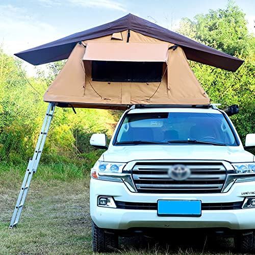 Dachzelt SUV-Zelt Dachzelt, Camping für LKW und SUV mit Leiter, Zelt wasserdicht und atmungsaktiv Großer Raum bietet Platz für 3–4 Personen