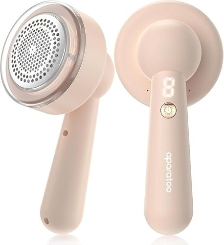 Maquina Quitar Bolitas Ropa, Rodillo Quitapelusas Electrico Recargable con Pantalla LED, 6 Hojas