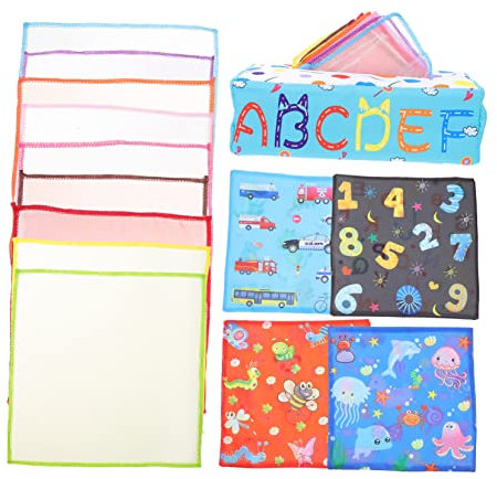 CRILSTYLEO Stoffspielzeug-set Mit Taschentuchbox Kognitivem Spielzeug Für Kleinkinder Fördert Feinmotorik Und Fingerflexibilität Sicher Und Waschbar