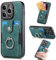 Fertuo Cover per Apple iPhone 13 Pro, Antiurto Custodia Portafoglio in Pelle PU Case con Silicone Bumper e PC Rigida, con Porta Carte e Magnetica per Apple iPhone 13 Pro, Verde