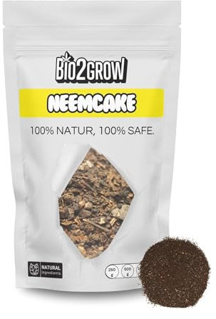 Bio2grow Neem Cake 2KG – natürlicher Bodenhilfsstoff, organischer Dünger für Bodenverbesserung