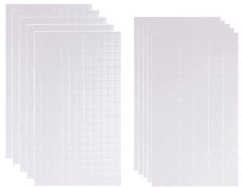 1650 Stück Klebepads Doppelseitig, Klebepads, Glue Dots, 3D Klebepads Doppelseitig Karten Basteln Zubehör Schaumstoff Klebekissen Weiß Mehrfachanwendung Selbstklebend Klebepads für Papier