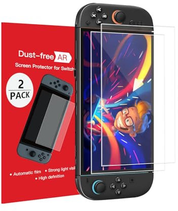 Phimoos 2 Pack AR Screen Protector for Nintendo Switch 2 [2025 Upgrade, 7.9 Inch], Anti Blue Glare Soft Film with AR Coating, Bubble-Free, Touch Sensitive, Ultra-Thin (0.17mm)