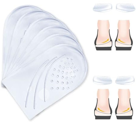 EUYKQNOI 1 par de plantillas ajustables para supinaciones, corrección de pronación, ortopédicas para piernas curvas, alineación de los pies, para mejorar la postura (transparente)