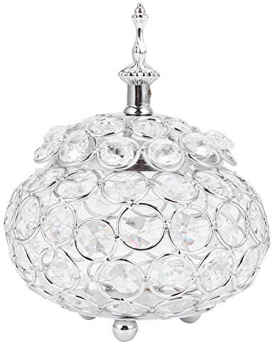 Candelabros de Hierro de Cristal Europeo Retro para Decoración del Hogar Centro de Mesa