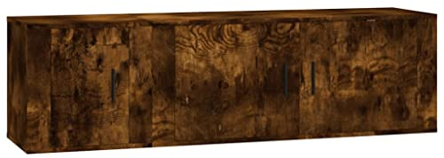 Solivagant Ensemble de Meubles TV 2 pcs Chêne fumé Bois d'ingénierie,(29.29 KG)