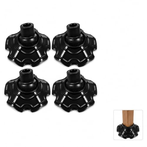 OUNONA Embouts Anti-enfoncement pour Chaise, Lot de 4, pour Tube de 16 mm | Base de 7,5 x 7,5 cm pour élargir l'appui sur sol meuble ou irrégulier