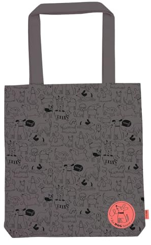 moses. Shopper Pawsitive Vibes – lila Stofftasche für Hundeliebhaber*innen, aus 100% Baumwolle, ca. 39 × 42 cm, liebevolle Geschenkidee mit Hunde-Motiv