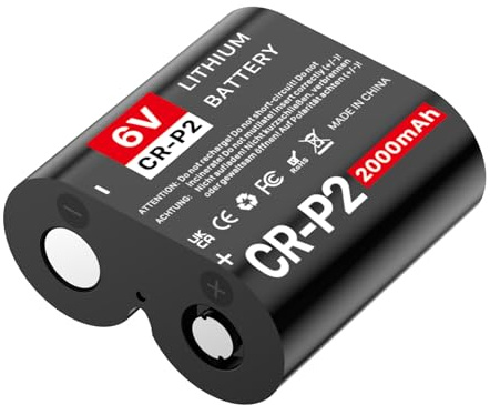 CR-P2 batteries 6V 2000 mAh lithium battery for 223A, CR-P2, EL223AP and DL223A Ideal for dispenser systems, cameras, flash units, motion detectors