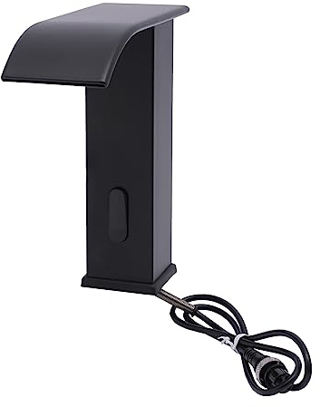 Robinet Capteur Infrarouge, Robinet Sans Contact Automatique Mitigeur Intelligent en Cuivre et Inox 304, Sortie Cascade Eau Chaude Froide Mains Libres pour Évier Cuisine Salle de Bain Hôtel, Noir