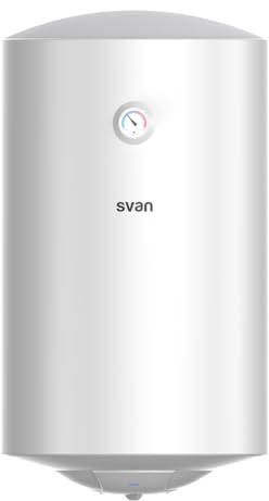 Svan Termo Eléctrico 80 Litros, ST8002. 1500W, Kit de Montaje Incluido, Resistencia Acero Esmaltado, Termostato Manual, Temperatura Máx 75 ºC, Blanco, Eficiencia Energética Clase C