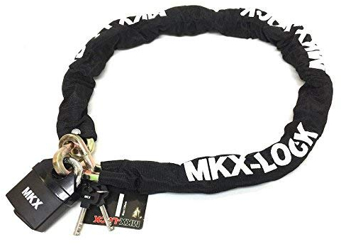Kettenschloss Massiv 10mm x 120cm passend für Fahrrad, Motorrad, E-Bike, Roller - Inkl. 2 Schlüssel - Hochwertiges Schloss