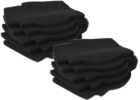 vhbw 10x Luftfilter Ersatz für Lunos 39721 für Lüfter | Badlüfter, Ventilator, Lüftungsgerät - Schwarz