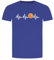 Herzschlag Basketball T-Shirt - EKG Dunking Korbleger Blau M