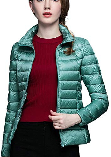 Femme Doudoune Ultra Légère Courte Veste Duvet Chaud Hiver Compressible Blouson