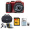 Kodak PIXPRO AZ255 Astro Zoom 16MP Digital Camera (Red) Bundle with Rapid AA/AAA Battery Charger with 4 AA 2700 Mah Rechargeable Batteries, 32GB UHS-I SDXC Memory Card, and Camera Bag (4 Items)