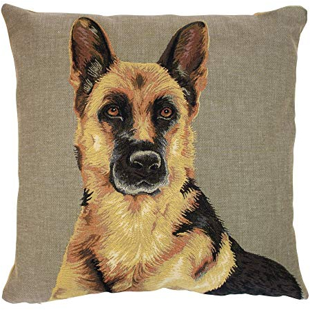 Mars&More Gobelin Kissen dt. Sch?ferhund Zierkissen Couchkissen Zierkissen