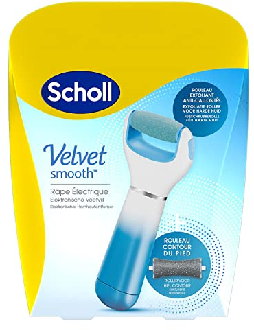 SCHOLL Râpe Electrique Velvet Smooth 2 rouleaux anti-callosités et gommage