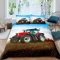 Loussiesd Kinder Jungen Bettwäsche Set 135x200cm Farmer Traktor Bettwäsche für Jugendliche Mädchen Betten Set Super weich 100% Mikrofaser Bettbezug Set Auto Traktor Muster