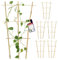 KADAX Bambusleiter, 5er Set, Stützleiter für Blumen, Garten-Pflanzenstütze aus Bambusholz, Blumengitter, Rankhilfe, Gitterspalier V-Form, Kletterhilfe (H:45cm, dreifach)