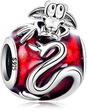 MGIUL Mulan Charms für Frauen Charm Armbänder, 925 Sterling Silber Cartoon Perlen Halloween Geburtstag Weihnachten Schmuck Geschenk für Mädchen