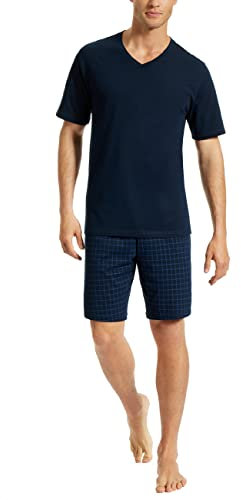 Uncover by Schiesser Herren Schlafanzug kurz, Nachtblau, 52